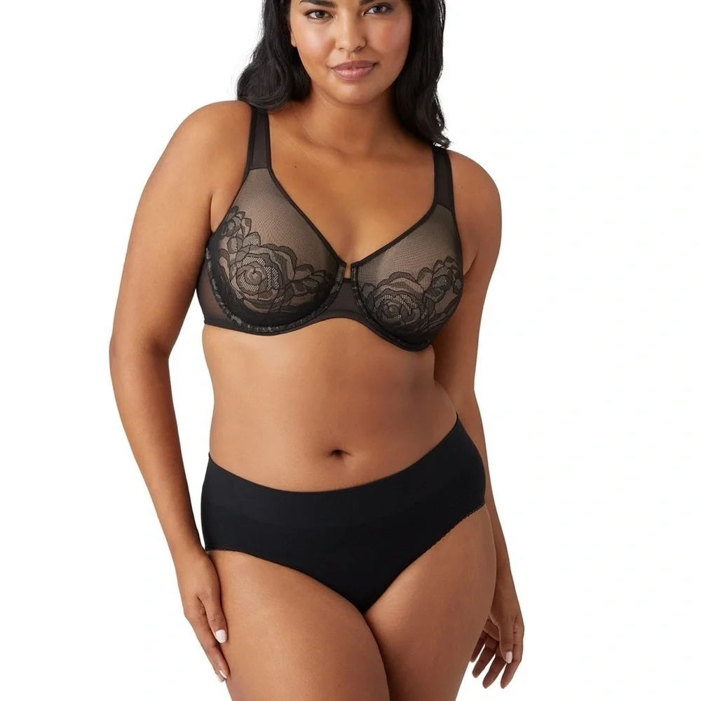 NWT Wacoal Women's Plus Size Stark
Beauty Underwire Bra, Black, 34C 855255 - Picture 4 of 4